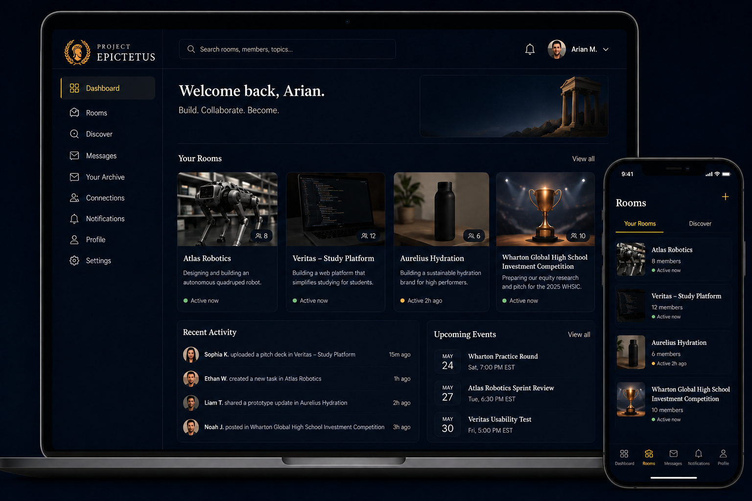 Project Epictetus dashboard